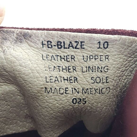 Freebird by Steven Women's Blaze US 10 Burgundy Leather Zip Heeled Ankle Boots - Picture 12 of 12